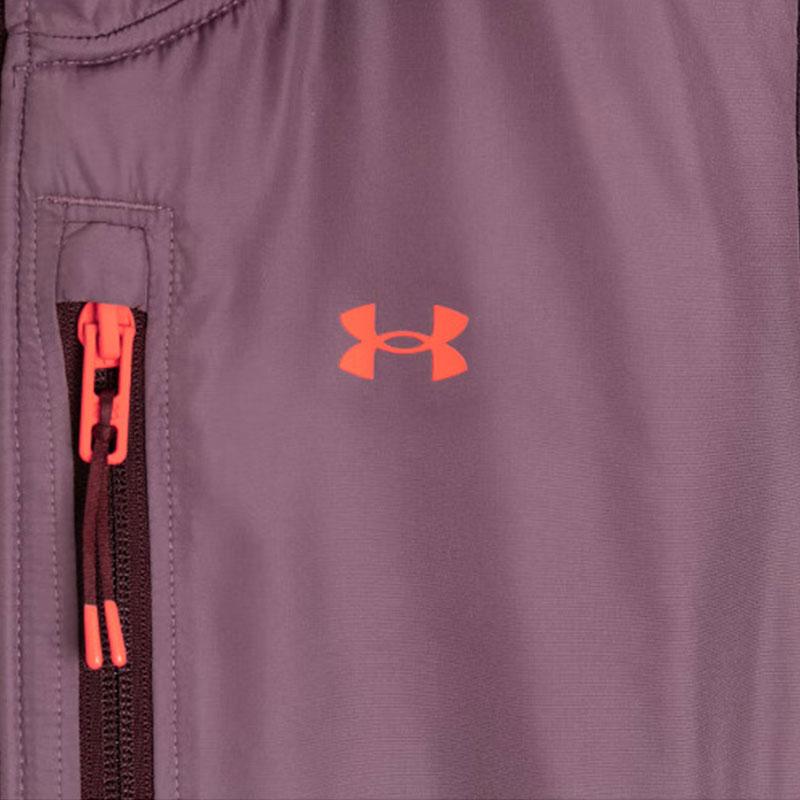 Under Armour Swacket Solid Color Spliced Outdoor Casual Hooded Jacket Women Jackets Purple 1382153-500