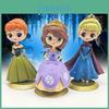 Encantadoras Miniaturas de PVC da Princesa Elsa Anna Sofia de Frozen para Crianças e Fãs