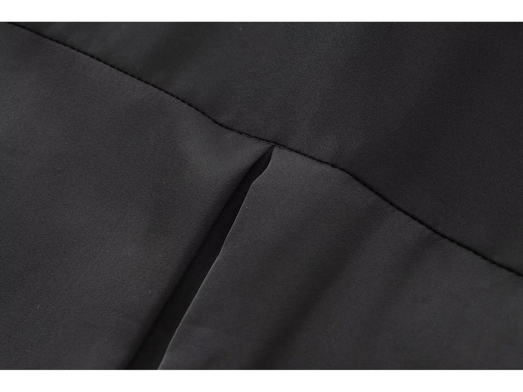 2025 Women's European & American Temperament Long Sleeve Shirt Dress with Pocket Detail