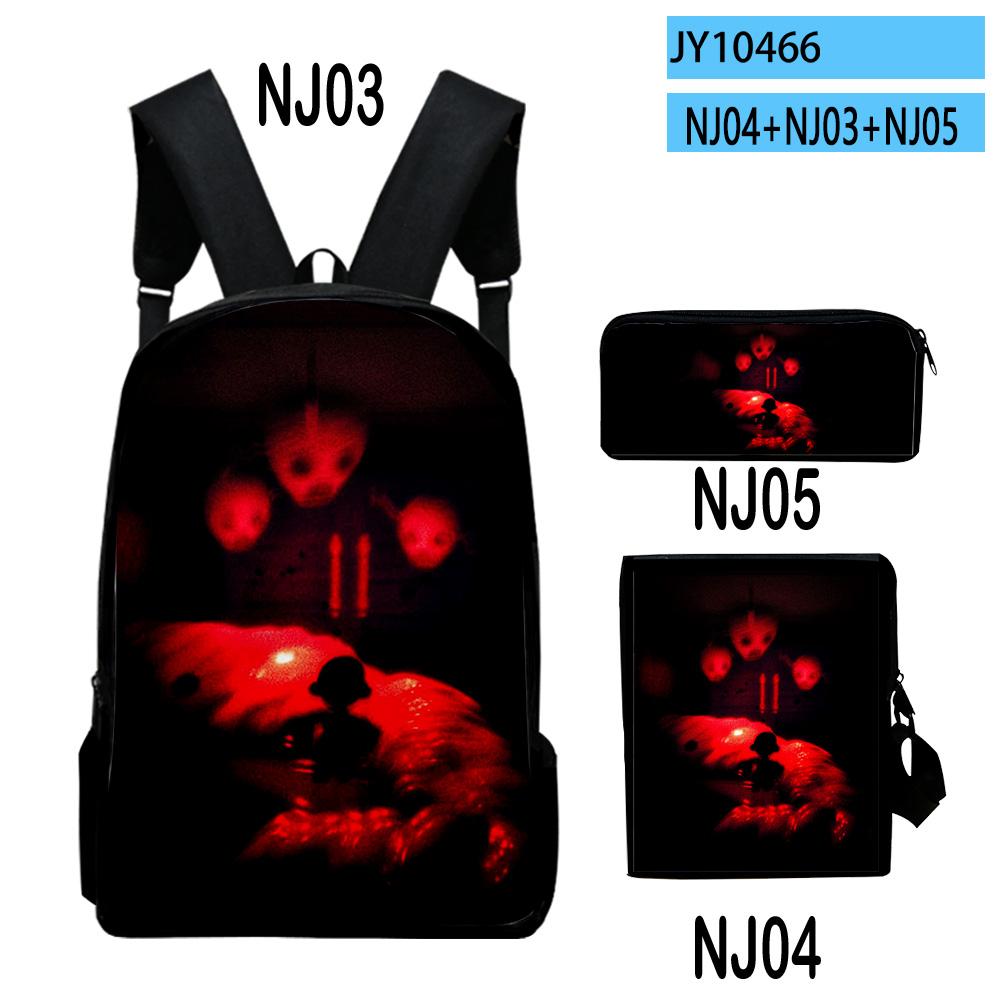 Trendy Subway Midnight Game 3D Print 3pcs/Set Pupil School Bags Laptop Daypack Backpack Inclined Shoulder Bag Pencil Case