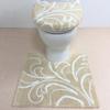 Senko Grace Toilet 60 x 60 Beige with Silver Elegant 39458 Mat, Approx. cm, Thread, Design,