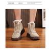 Winter High Top Velvet Boots for Female Students, Thick Soled Casual Warm Street Boots