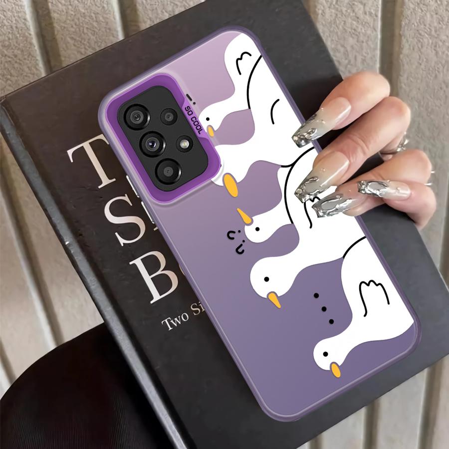Back Phone Cover Case for Samsung Galaxy A71 A72 A10 A20 A06 A07 A04 A05 A03 A56 A50 A54 A51 A52 Cute Duck