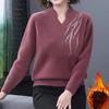 Plus Velvet Bottoming Shirt Women Autumn and Winter Models Double-sided German Velvet Mother Wear All-match Long-sleeved T-shirt Women