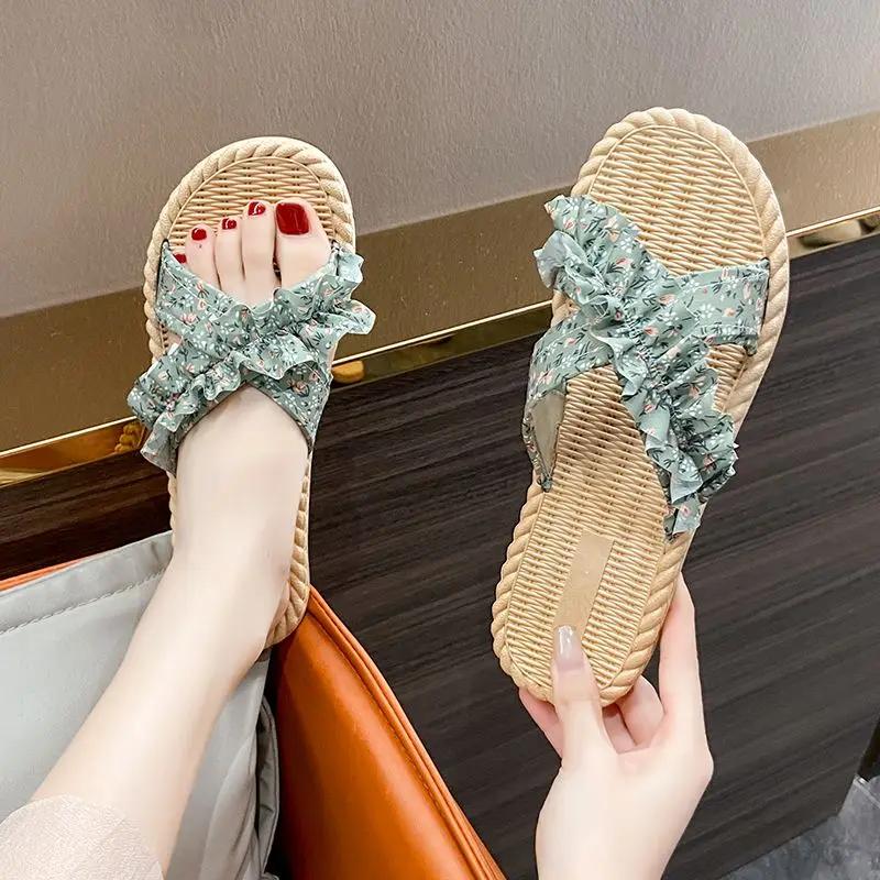 Fashion On Beach Flat Shoes for Women High Quality Pvc Woman Slippers Elegant and Fashionable Sandals Original Clappers Vip Offer Slides