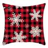 Christmas Throw Pillowcase Home Nordic Holiday Decoration Linen Super Soft Short Plush Sofa Pillowcase