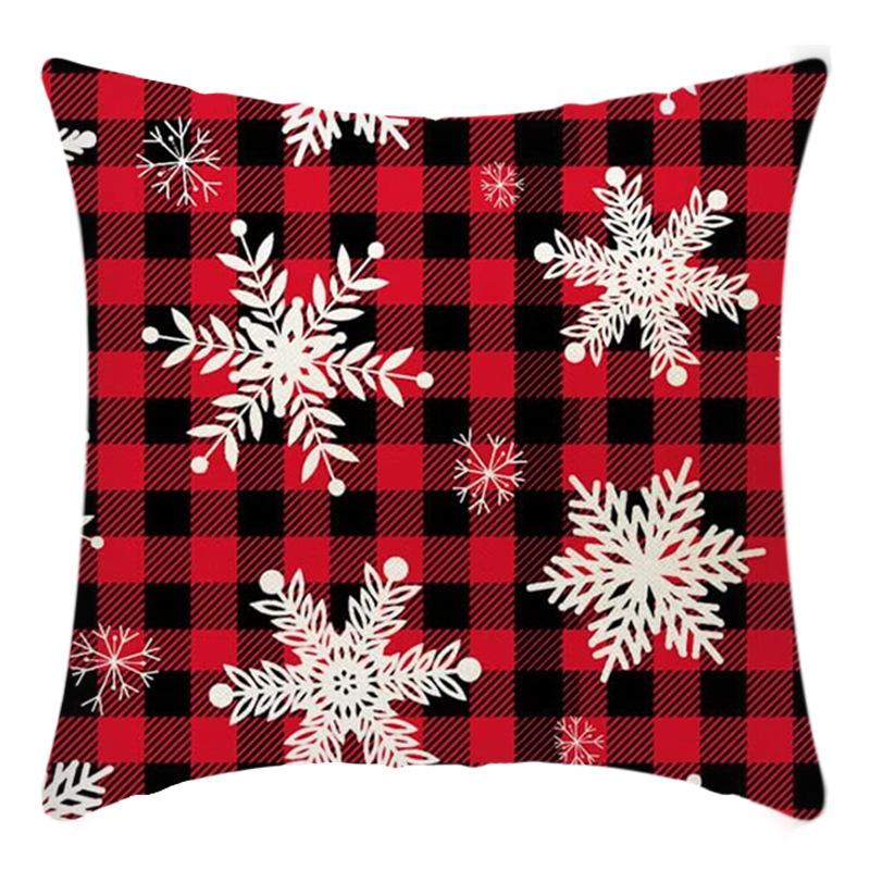 Christmas Throw Pillowcase Home Nordic Holiday Decoration Linen Super Soft Short Plush Sofa Pillowcase