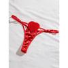 New Sexy Hollowed-out Love Girl Three-point Erotic Underwear Set