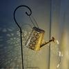 Solar Watering Can Lamp IP44 Waterproof Outdoor Garden Yard Pathway Patio Lawn Hollowed Water Can Lantern String Light