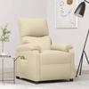 Massage Chair - VIDAXL - Cream Fabric - With Armrests - Vibration Function - Solid and Stable Frame