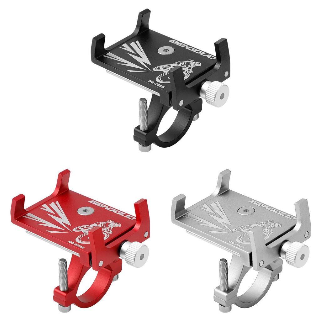 Aluminum Alloy Bike Phone Holder With Antislip Fixation For Cycling Gps Devices