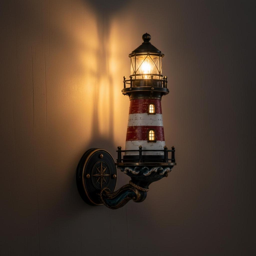 Wandlampe Ambientebeleuchtung Küstenleuchtturm Wandleuchte für Leseecke