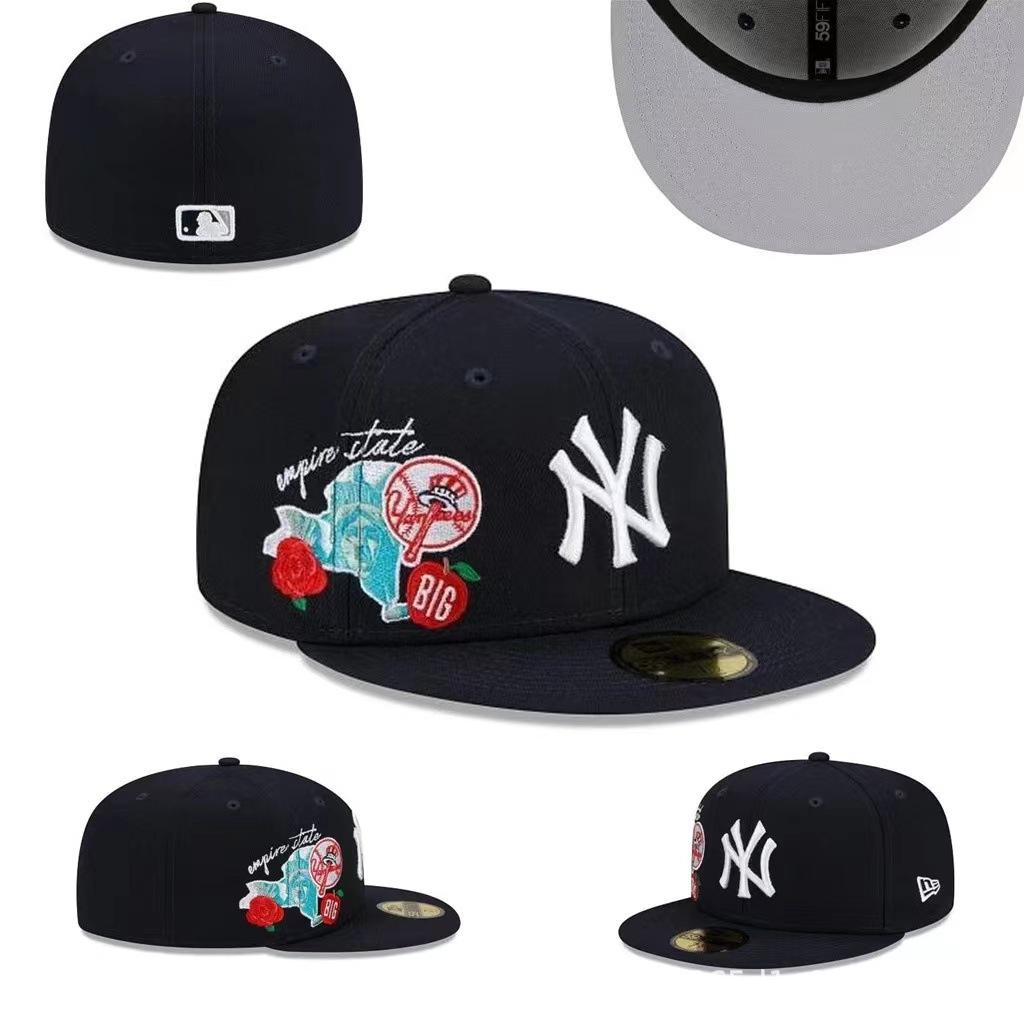 Baseball Fully Enclosed Baseball Cap, Non-Adjustable, Can Be Worn Upside Down, New Dense Embroidered American Hip-Hop Baseball League Size Cap