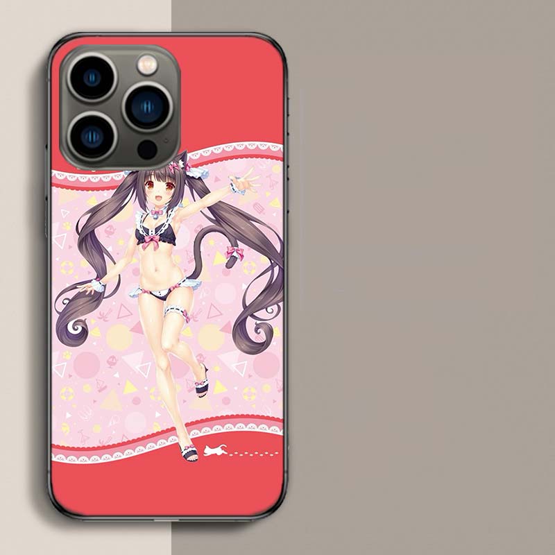 Chocola Nekopara Phone Case For Iphone 17 Air 15 Pro 14 Plus 16 Pro Max 12 13 Mini 11 16E X XS Cover Cute Fundas