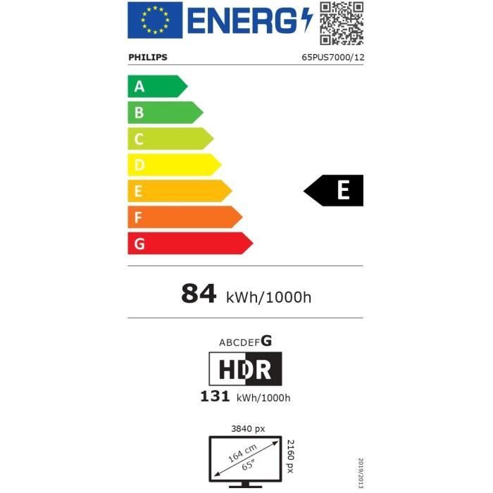 Philips 65PUS7000 - TV LED 65" (164 Cm) - 4K UHD 3840x2160 - HDR10+ - Smart TV - 3xHDMI