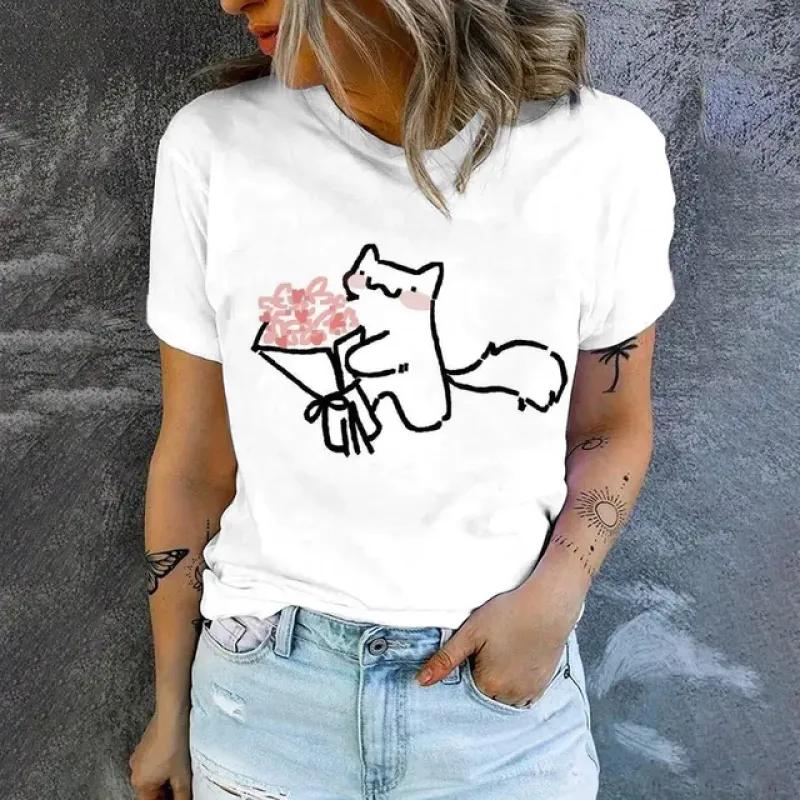 Женская футболка с круглым вырезом — фото 7