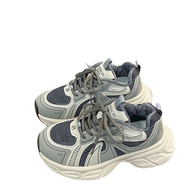 2025 New Dad Shoes Women's Spring and Autumn Super Fire Women's Shoes Popular Versatile Thick-soled Heightening Casual Sports Shoes