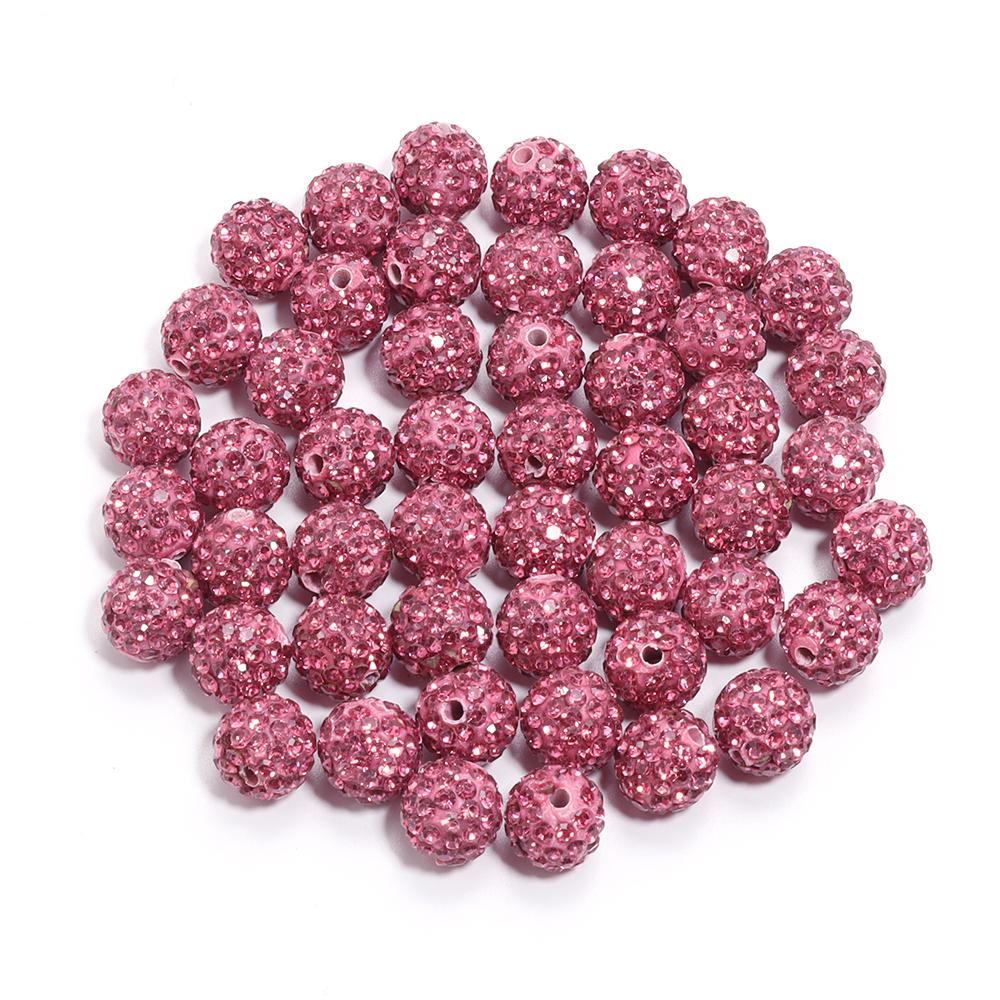10pcs/bag Colorful Soft Pottery Clay Shamballa Beads Loose Beads For Jewelry Making DIY Necklace Bracelets Pendants Accessories