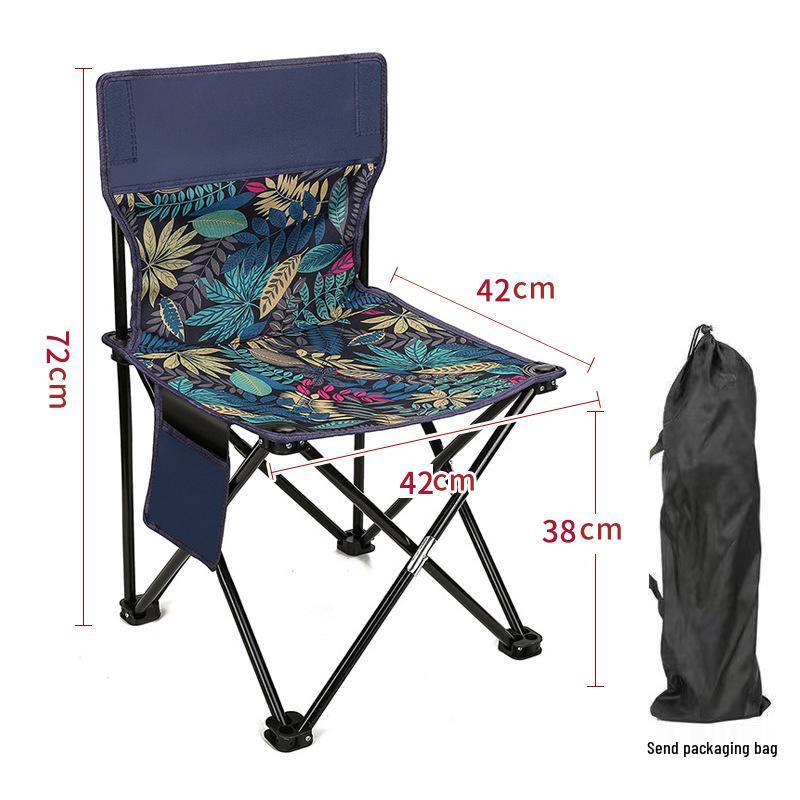 Portable Outdoor Folding Chair - Ideal for Camping, Fishing, Beach, and BBQs with Durable Oxford Cloth Seat