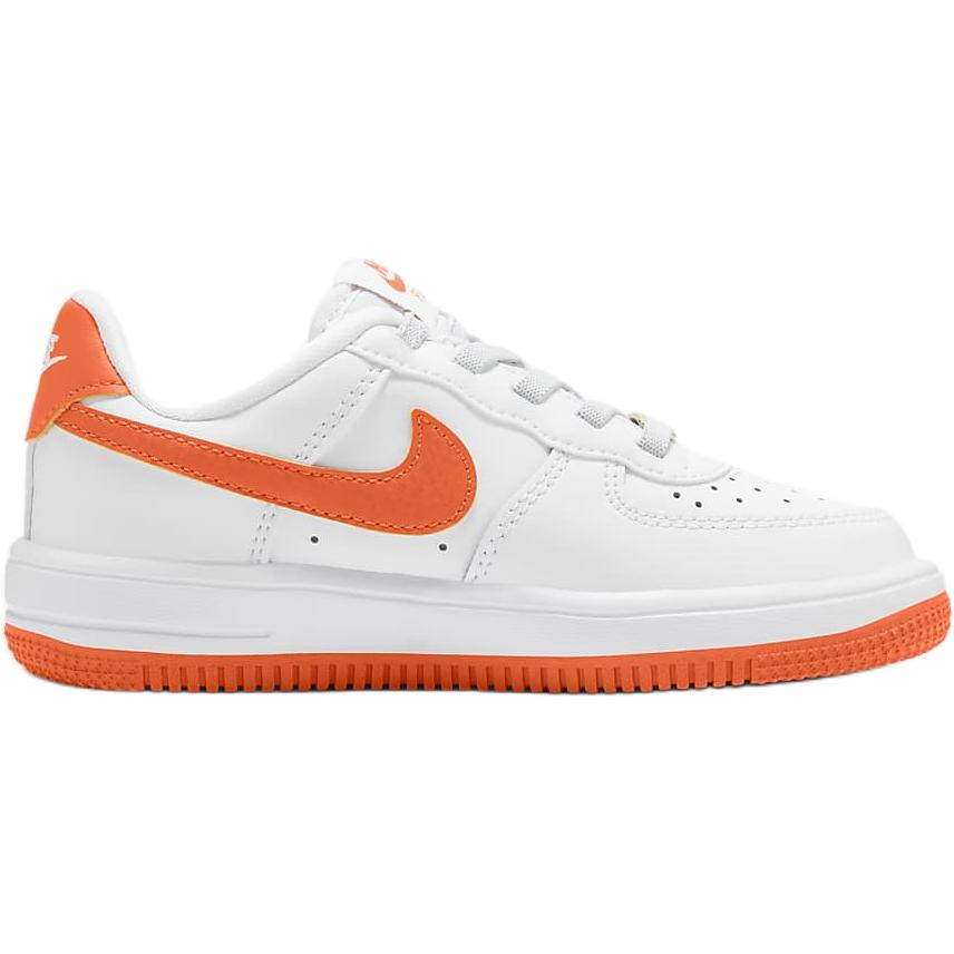 Nike Force 1 Low EasyOn PS White Safety Orange Kids Sneakers FN0237-113
