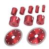 Diamond Core Drill Angle Grinder Blades Brazed Hole Saw Set for Glass Marble Granite M14 Thread
