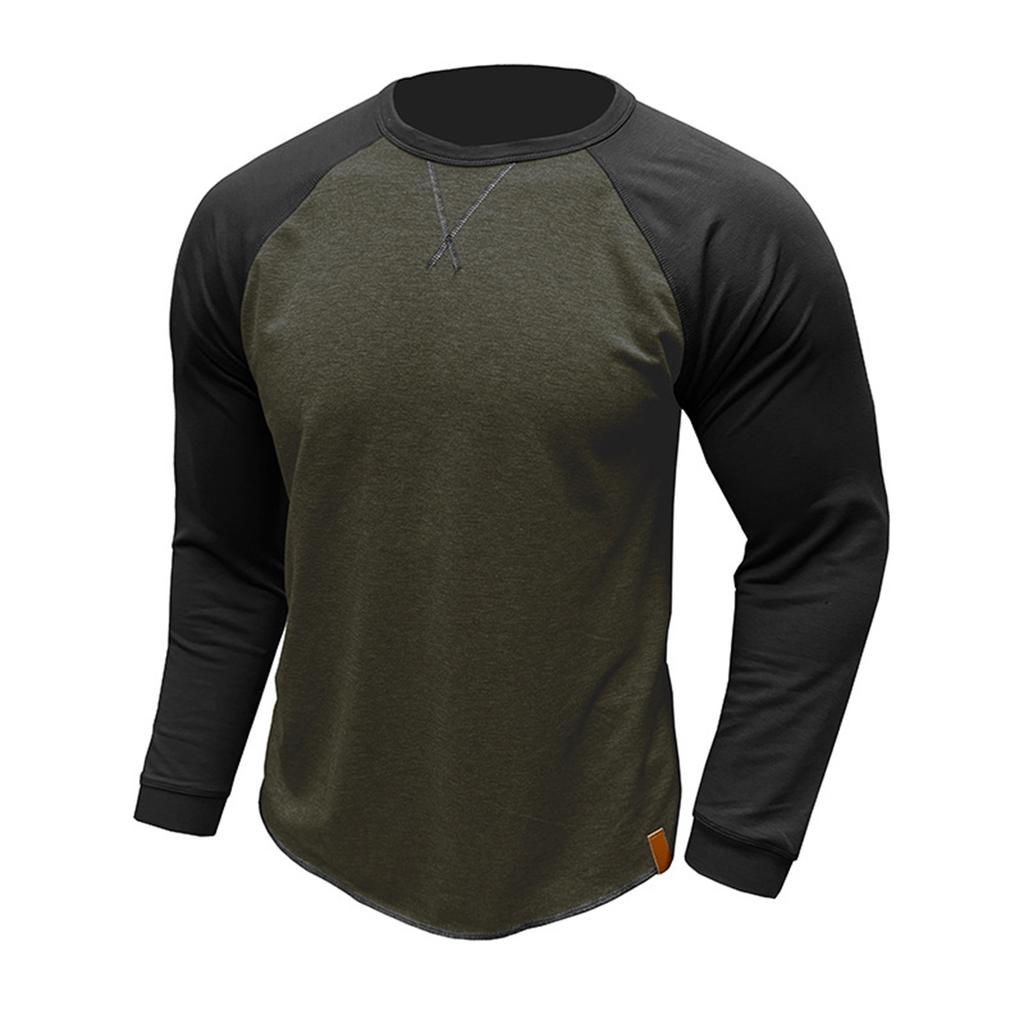 Men'S Button Up Long Sleeved Fashionable Casual Sports Top