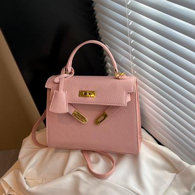 Popular Fashion Portable Small Square Bag New Texture Messenger Bag Simple Solid Color Shoulder Commuting
