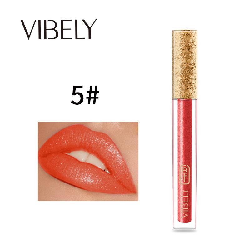 

Матовый блеск для губ VIBELY с антипригарным покрытием, 15 оттенков, Невыцветающая жидкая губная помада, жемчужный взрыв, глазурь для губ, макияж