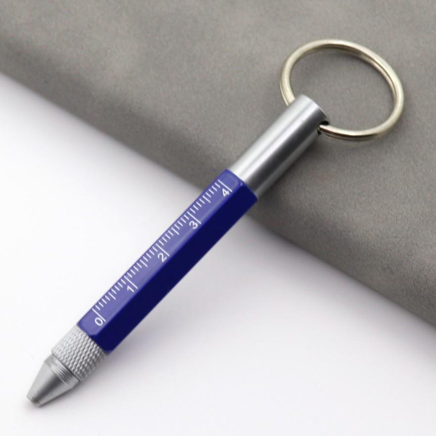 6-in-1 Multifunction Metal Ballpoint Pen with Touchscreen Stylus, Screwdriver, and Emergency Tool.