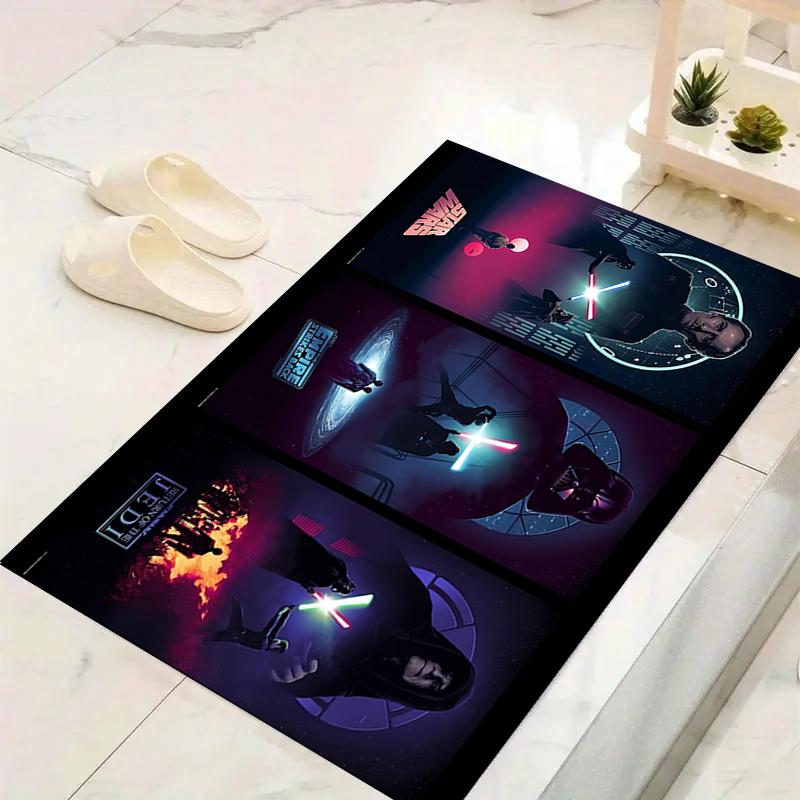 1Pc Star Wars Lightsaber Battle Rug, Office Carpet Indoor Outdoor Doormat, Non-Slip, Comfortable, Living, Christmas Halloween,  Xmas Gift S1309