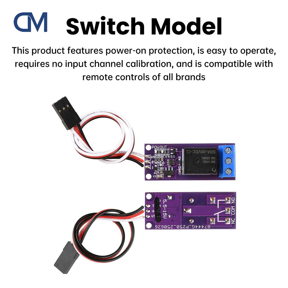 5-12V 20A PWM Relay Switch 1 Channel Servo Signal LED Indicate DIY Electronic Kit for Aircraft Remote Controller