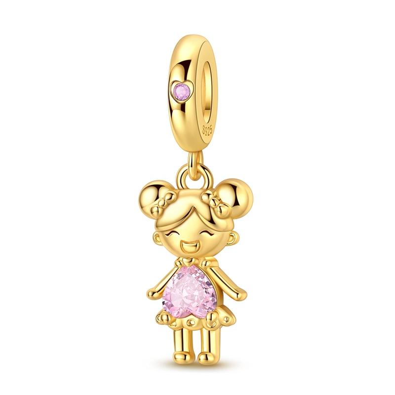 Charms Pendant 925 Silver Openable Closable Cat Nesting Doll Lucky Cat Beaded Fit Bracelet DIY Women Jewelry