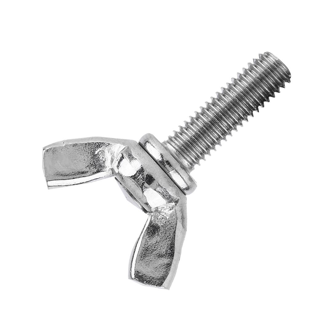 5pcs M6 DIN316 304 Stainless Steel Thumb Butterfly Wing Hand Bolts Screws