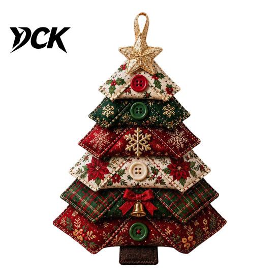 Quilting Crafts for Halloween DIY Quilted Fabric Tree Kit, Sewing Craft Decoration Adults Handmade Christmas Hanging Ornament Holiday Home Decor Step