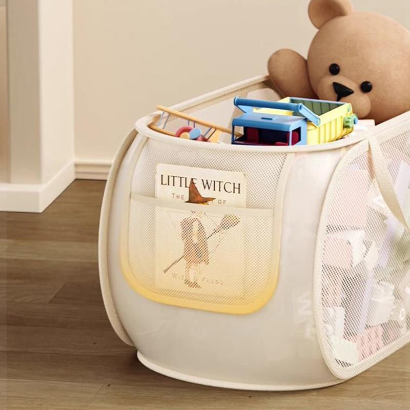 Children's Toys Storage Basket Large Capacity Laundry Basket Multifunctional Children's Dolls Breathable Storage Basket Mesh Bag