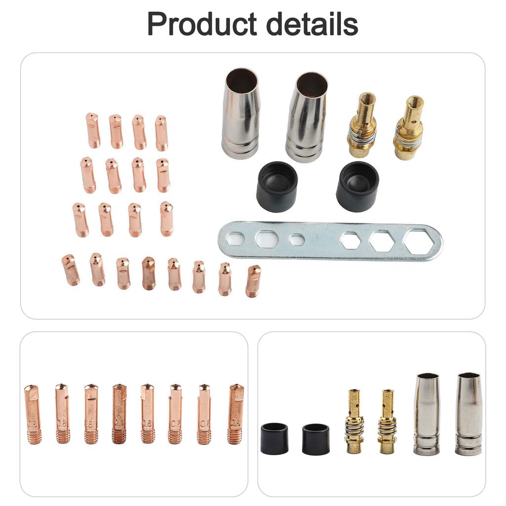 Seamless Soldering M6 0.6 Mm 15AK Gas Nozzles Welding Nozzle Kit DIY Welding Needs Easy Installation Great Heat Conductivity