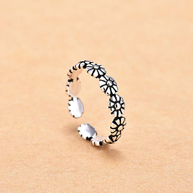 Opening Vintage Ring Female Simple Cold Wind Adjustable Index Finger Ring Small Fresh Personalized Finger Ring