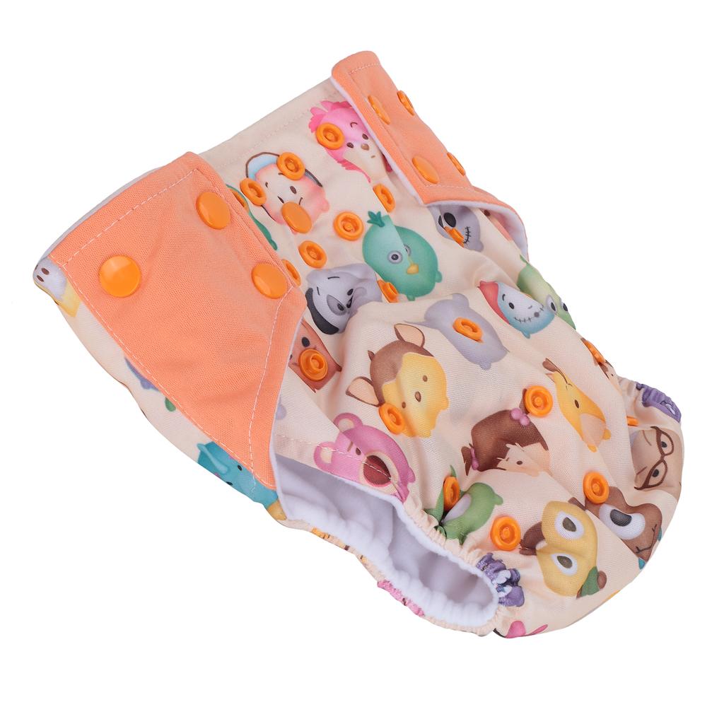 One Size Adjustable Baby Nappy Infant Washable Cloth Diapers Reusable Printed Underwear