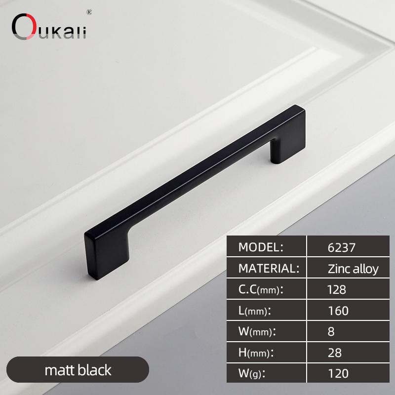 Oukali Modern Design Pull Down Kitchen Hardware Kitchen Cabinets Door Pull Handle Chrome Drawer Handle