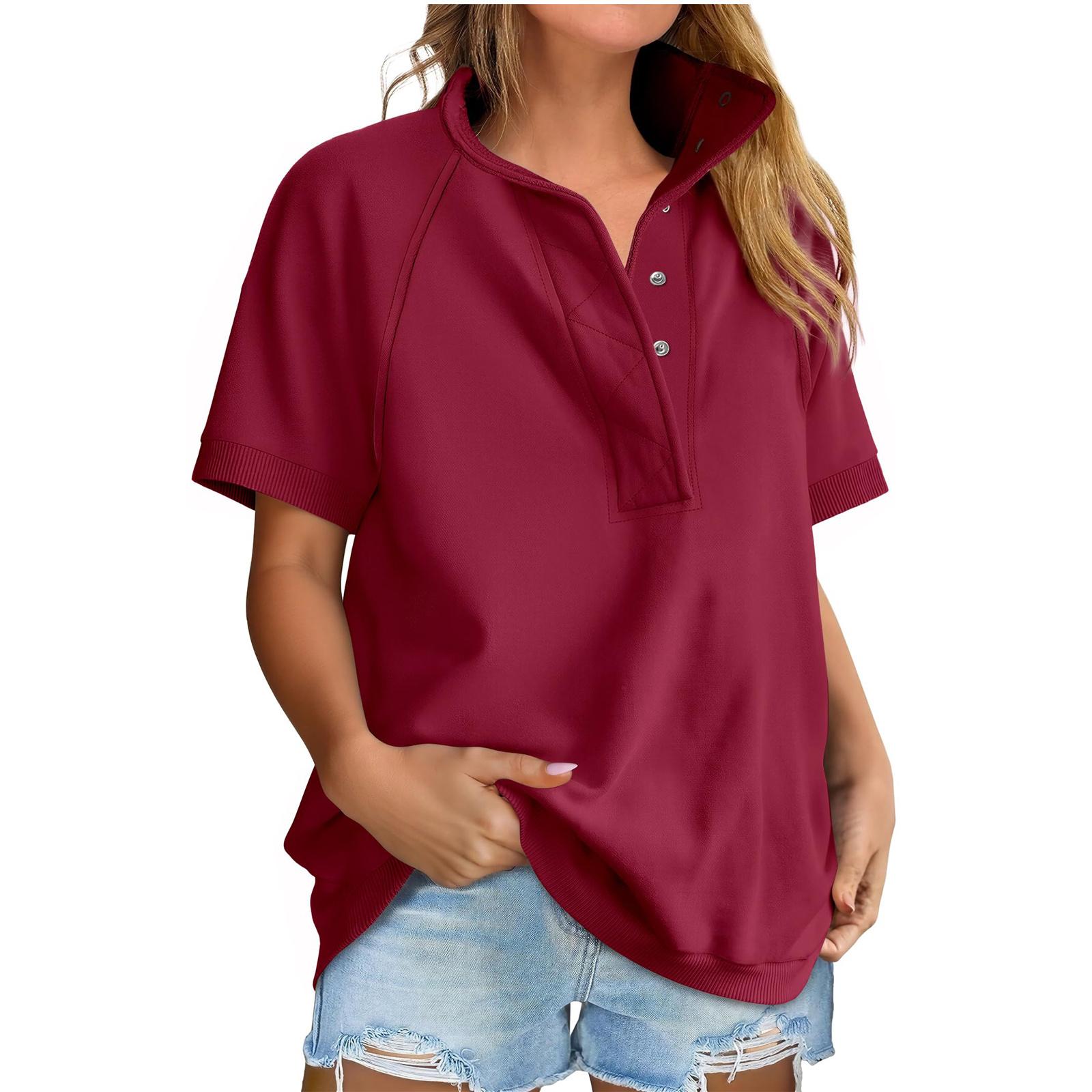 Женская блузка Модная и повседневная футболка Топ XXL синий