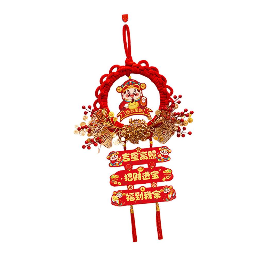 Chinese New Year Hanging Ornament Party Supplies Gift with Tassel Spring Festival Pendant for Holiday Office Bedroom Porch Wall