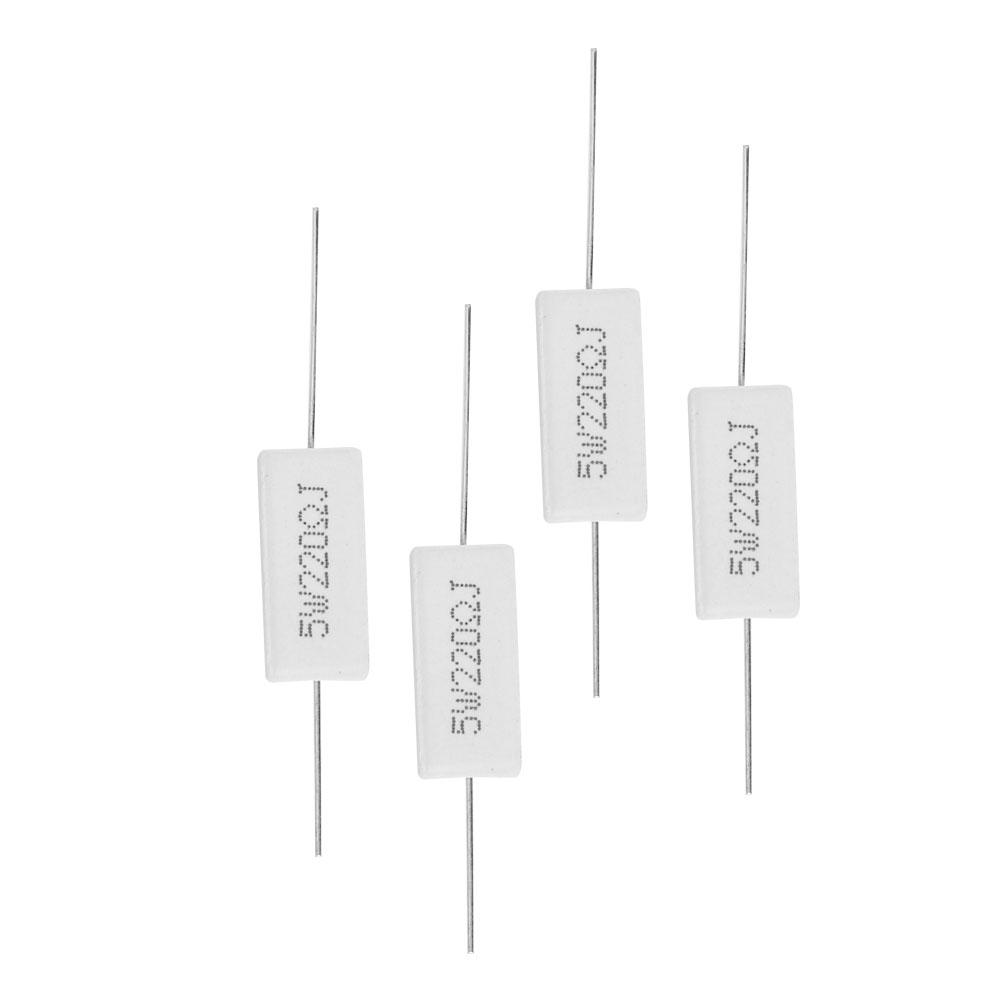 10 Stück Zementwiderstand Leistungswiderstand 5 Prozent Elektronische Bauelemente 5W(220R)