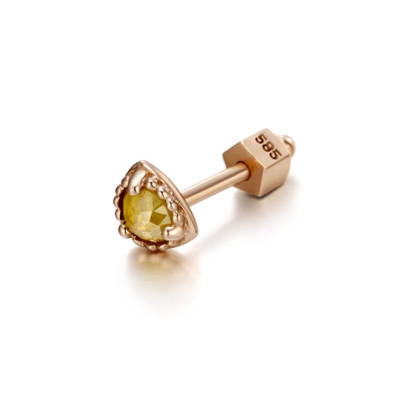 CRANNE 14k Yellow Rough Diamond Piercing C24PG027