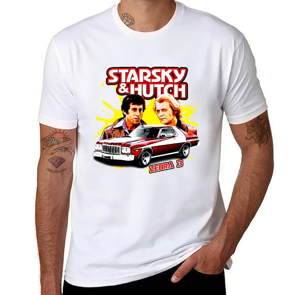 Starsky och Hutch TV-serie T-shirt sommartopp vintagekläder för män