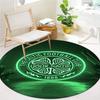 Celtic FC Wappen Benutzerdefinierter Name Runder Teppich Teppich für Wohnzimmer Schlafzimmer Sofa Spielzimmer Dekor Rutschfeste Bodenmatte