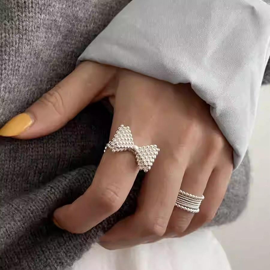 Unique And Elegant Copper Butterfly Knot Ring For Women Versatile Open Design Perfect For Fashion Lovers