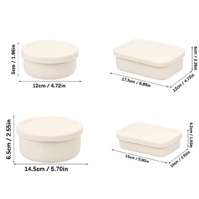 Multifunktionaler Silikon-Essensbehälter Spülmaschinenfest Gefriergeeignet Auslaufsicheres Design 300ml/700ml Schlankes Profil