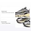 1000 Srebrne Metaliczne Sneakersy Unisex Czarny Świt-Blask M1000SL
