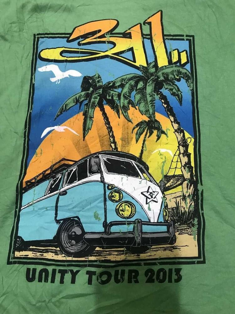 311 Band UNITY TOUR 2013 Shirt Classic Green Unisex S-5XL 1J0035 Unisex T-Shirt XXL