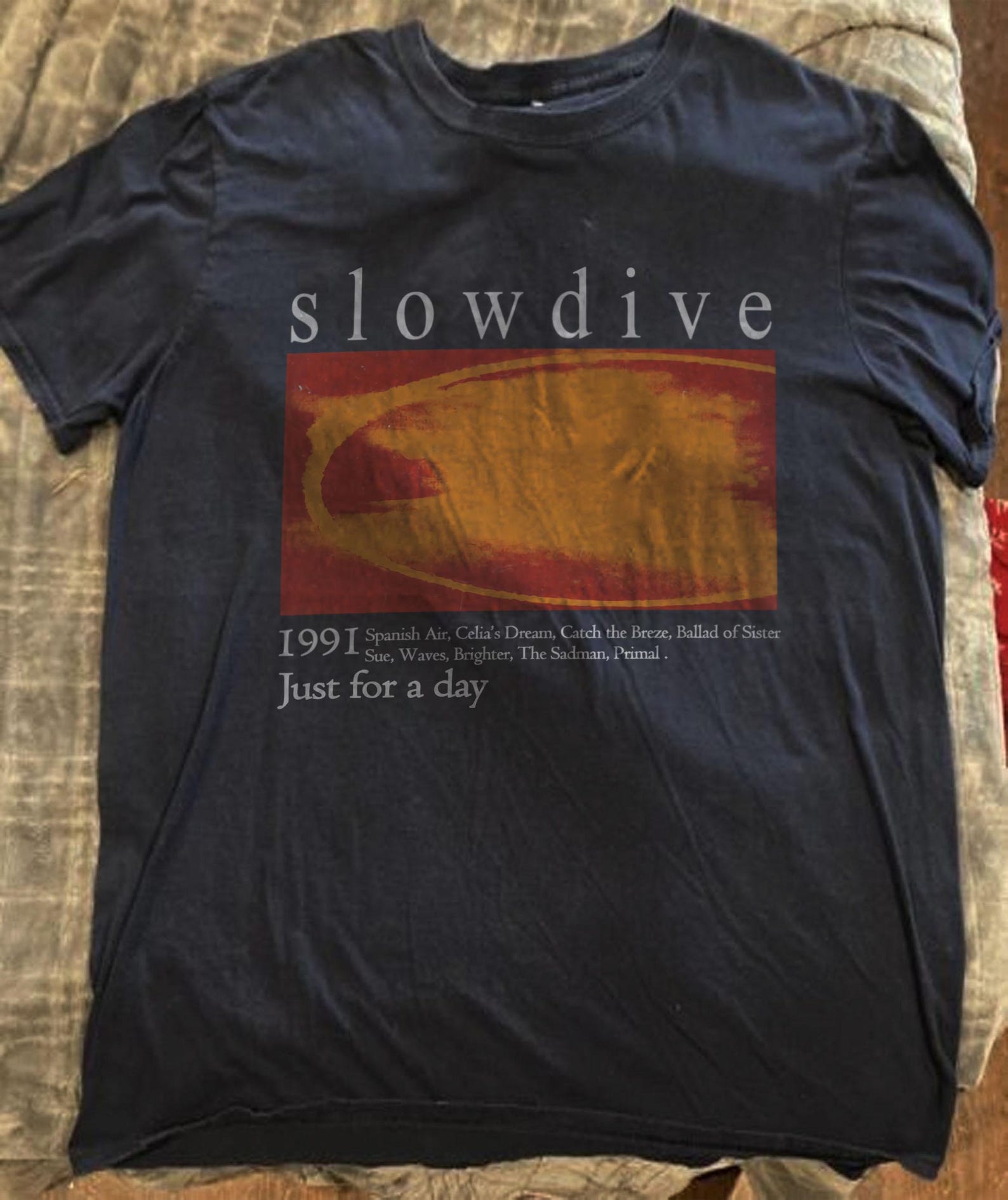Slowdive Black Tee,unisex,graphic tee M